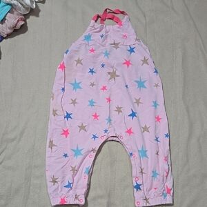 Egg New York Pink Star-Patterned Baby Romper